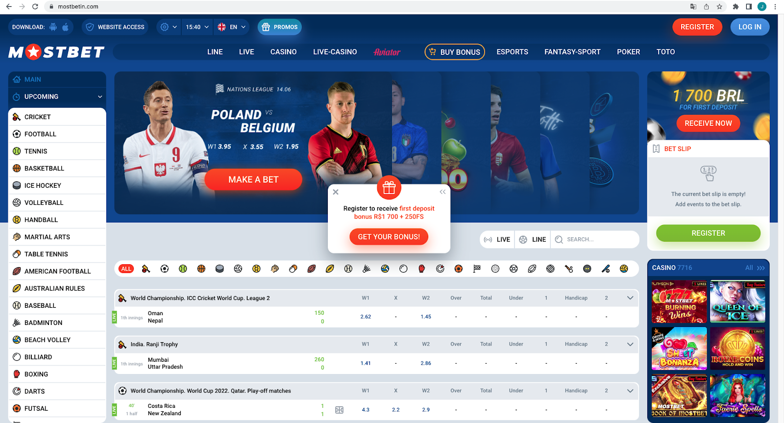 Review of the Best Mobile Sports and Live Betting by Mostbet